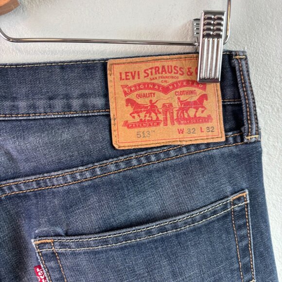 Levi’s 513 Slim Straight Jeans Men’s 32x32 Medium Wash - Picture 4 of 14